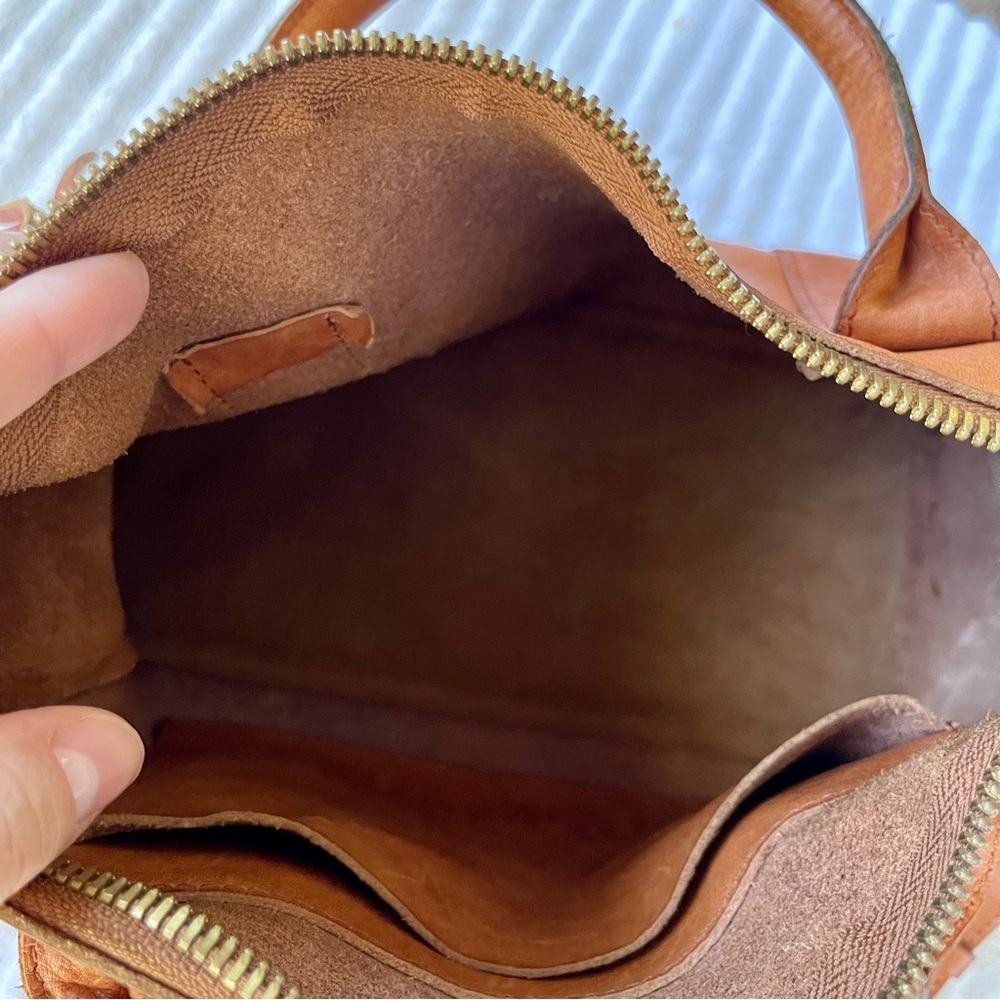 Madewell Tan Leather Satchel Bag - Picture 9 of 10
